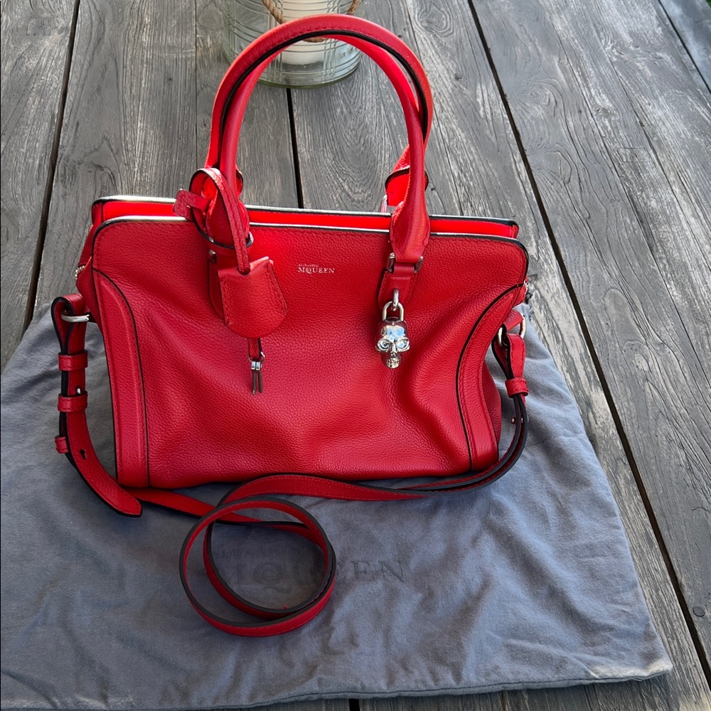 Alexander McQueen Vibrant Red Satchel